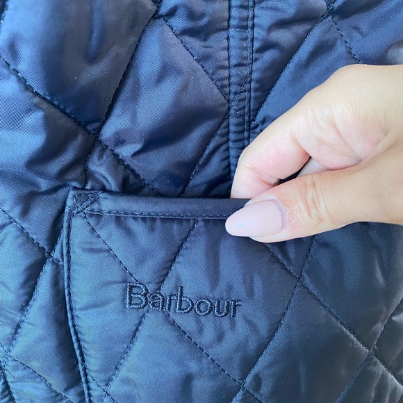 Barbour quilted vest - blue and cream - Picture 2 of 4